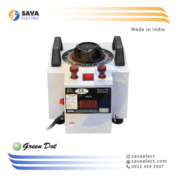 اتوترانسفورماتور متغیر تکفاز GREEN DOT INDIA GDDM-2A-P-V 0.5KVA