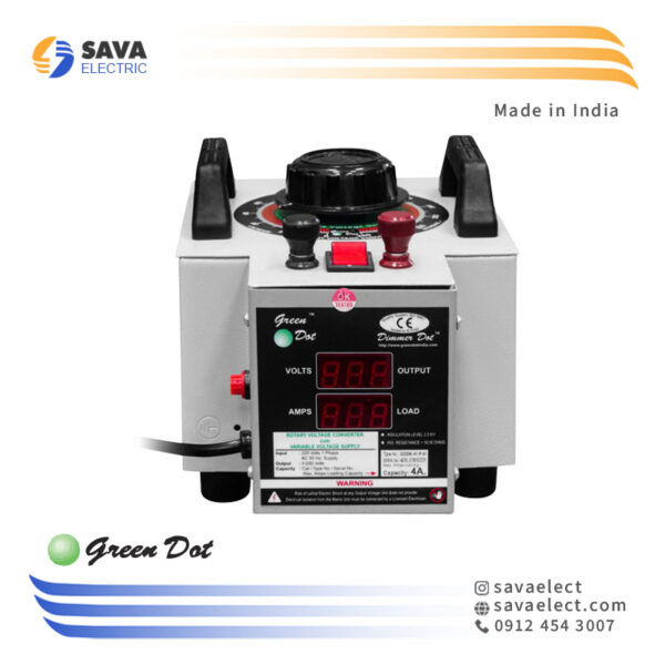 اتوترانسفورماتور متغیر تک فاز GREEN DOT INDIA GDDM-41-P-VI 1KVA