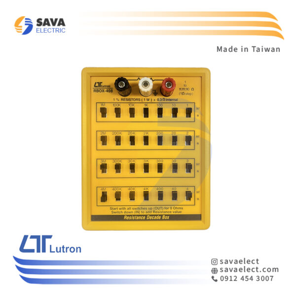 جعبه مقاومت دستی (رومیزی) لوترون مدل LUTRON RBOX-408