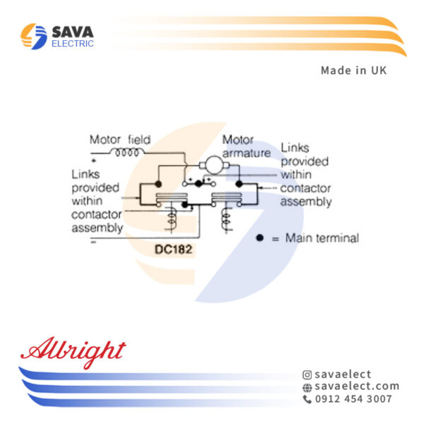 کنتاکتور DC لیفتراک برقی150 آمپر DC182-4 آلبرایت انگلیس