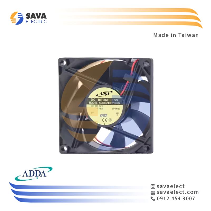 فن تابلویی80*80 بلبرینگی 24VDC آدا تایوان