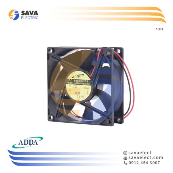 فن 80*80 بلبرینگی 24ولت DC آدا تایوان ADDA TAIWAN