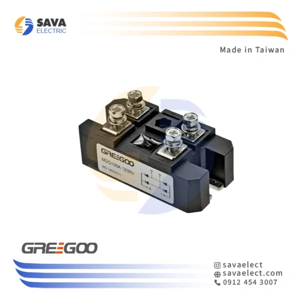 پل دیود تک فاز MDQ-100-16F گریگو تایوان