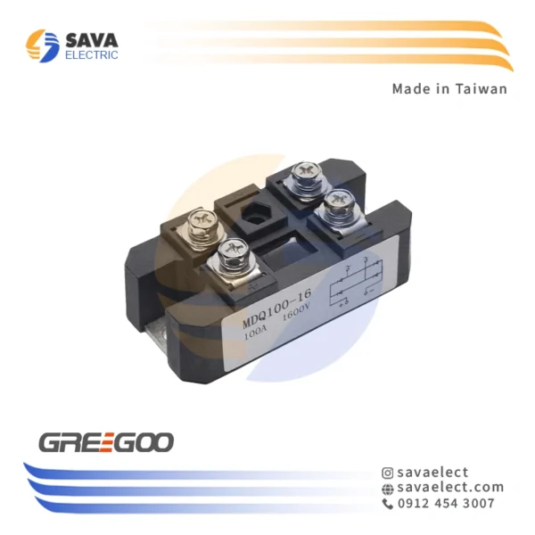 پل دیود تک فاز MDQ-100-16F گریگو تایوان