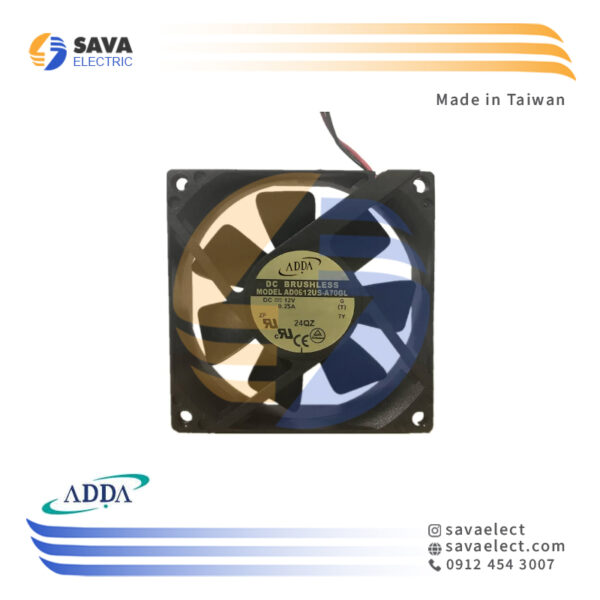 فن تابلویی60*60بلبرینگی 12VDC آدا تایوان
