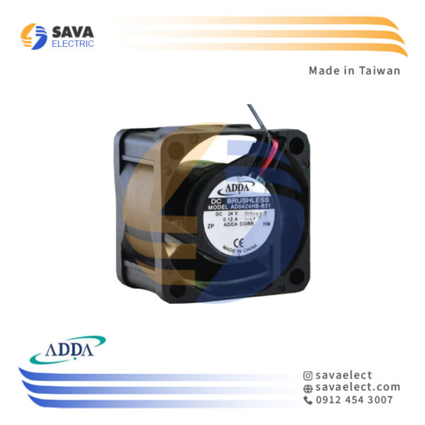 فن 40*40 بلبرینگی 24ولت DC آدا تایوان ADDA TAIWAN
