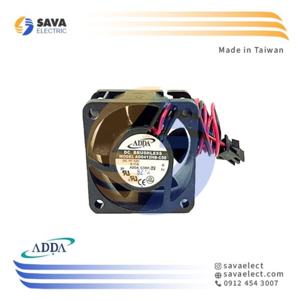 فن تابلویی40*40 بلبرینگی 12VDC آدا تایوان