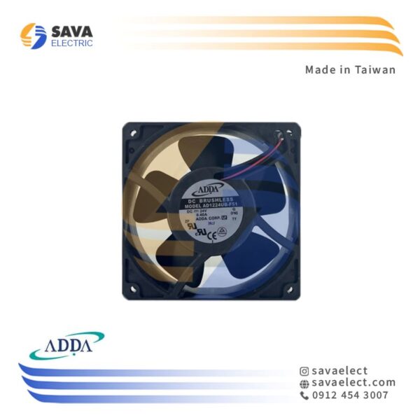 فن 120*120 بلبرینگی 24VDC آدا تایوان