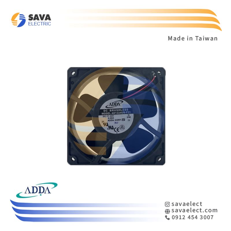 فن 120*120 بلبرینگی 24VDC آدا تایوان