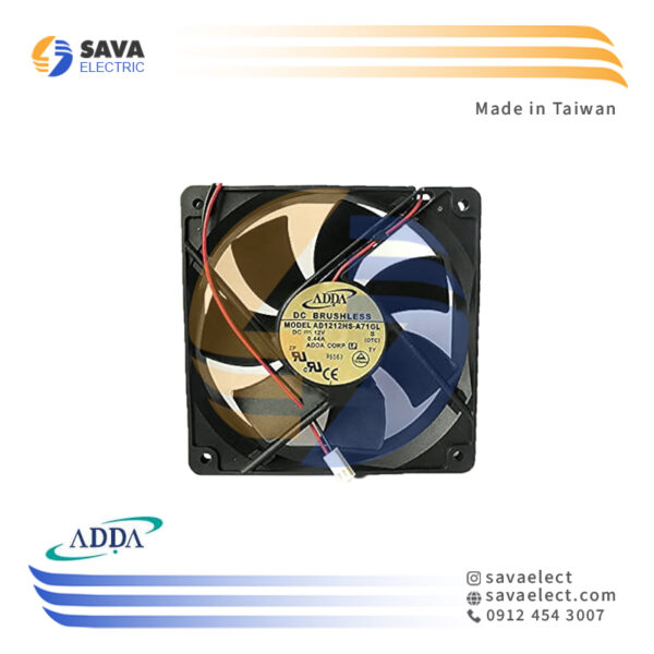 فن تابلویی120*120بلبرینگی 12VDC آدا تایوان