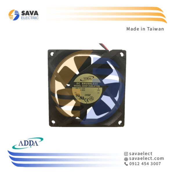فن 120*120 بلبرینگی 24VDC آدا تایوان