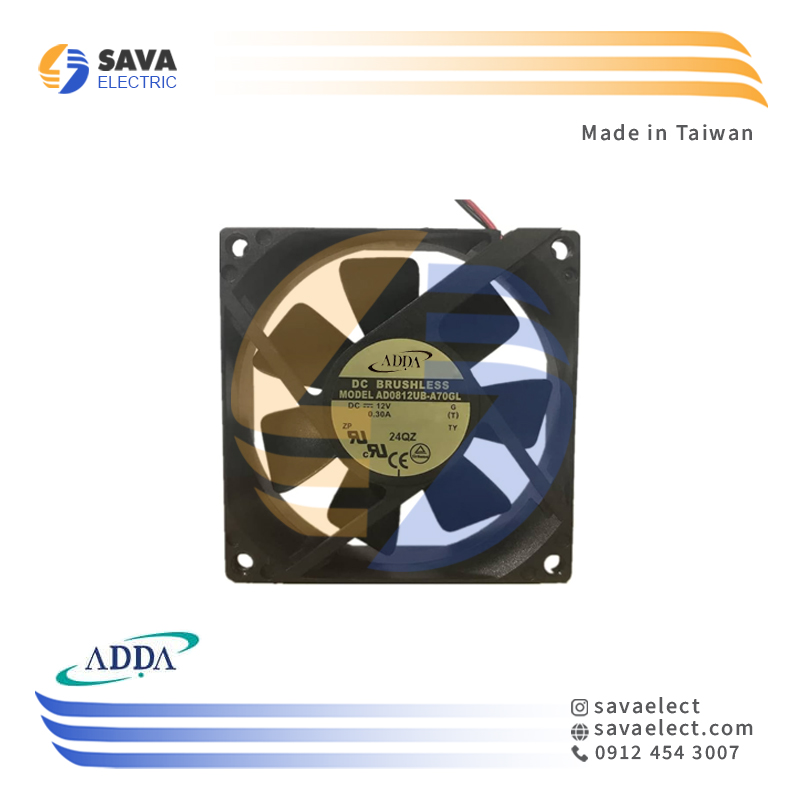 فن 120*120 بلبرینگی 24VDC آدا تایوان