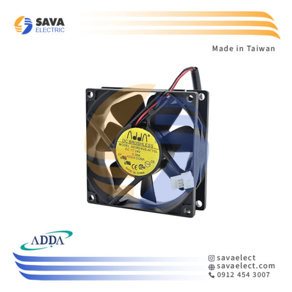 فن 80*80 بلبرینگی 24ولت DC آدا تایوان ADDA